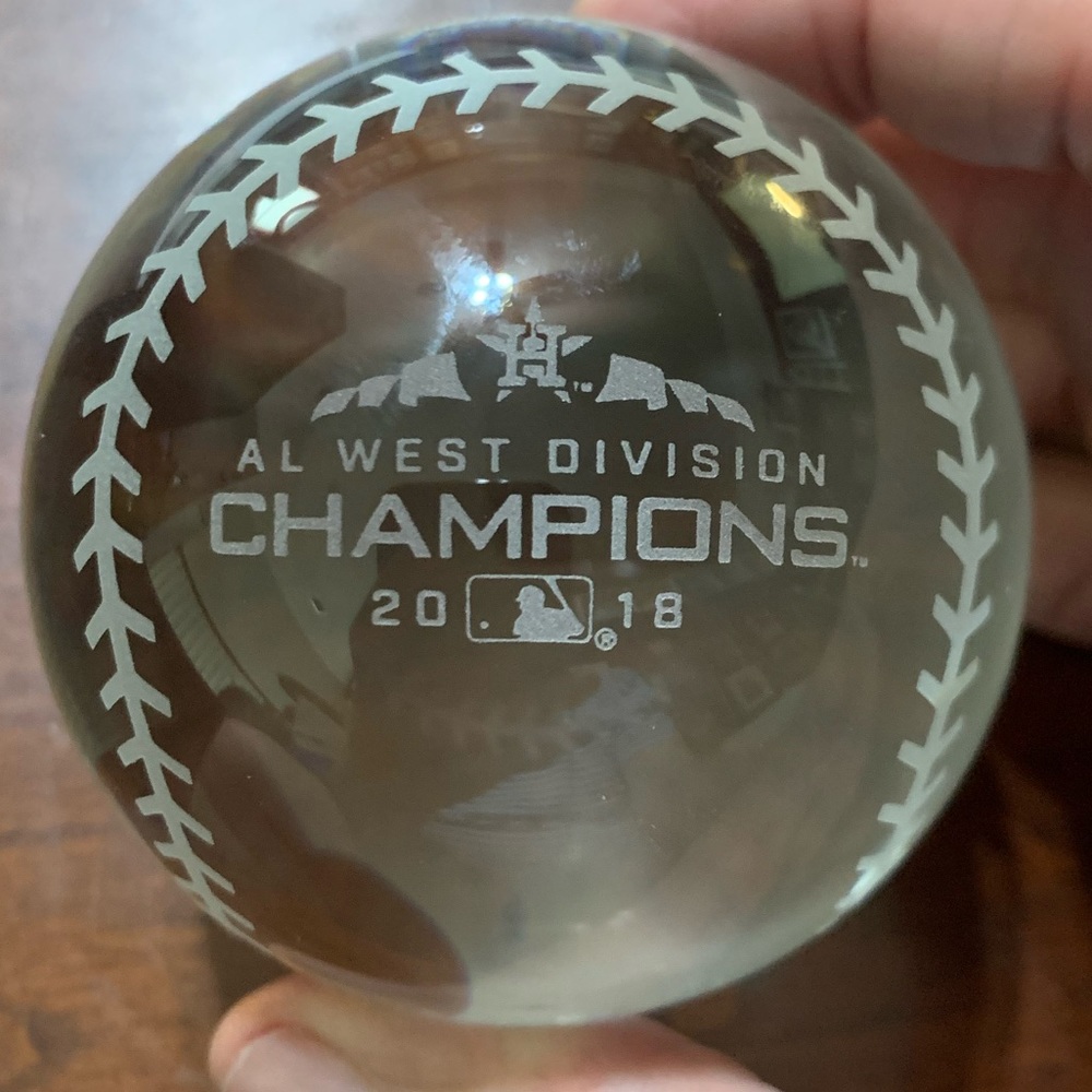 Houston Astros 2018 AL West Division Champions Paper weight